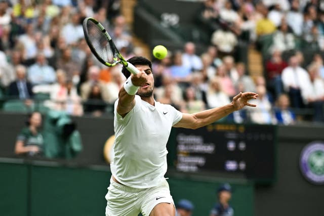 <p>Carlos Alcaraz played out a remarkable match against Tommy Paul </p>