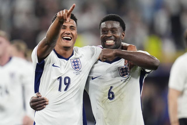 <p>England are celebrating reaching the final of Euro 2024 (Nick Potts/PA)</p>
