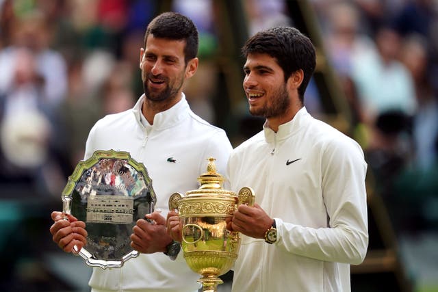 <p>Carlos Alcaraz and Novak Djokovic have set up Wimbledon final rematch</p>