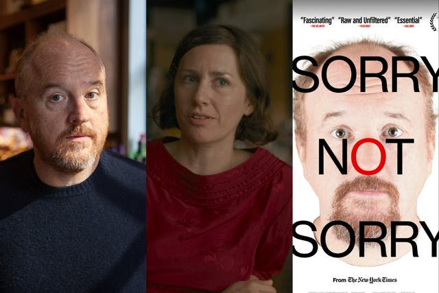 <p>The fall and rise of Louis CK, the comedian who sexually harassed multiple women, is depicted in a new documentary, where women such as Megan Koester, pictured center, speak about how his actions hurt them  </p>