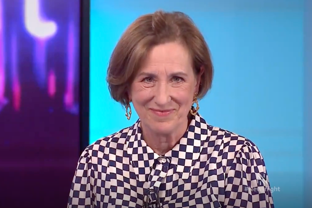 <p>Kirsty Wark, presenting ‘Newsnight’ </p>