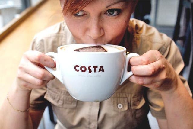 A Facebook video showed the 'large' latte fitting in a regular-sized cup