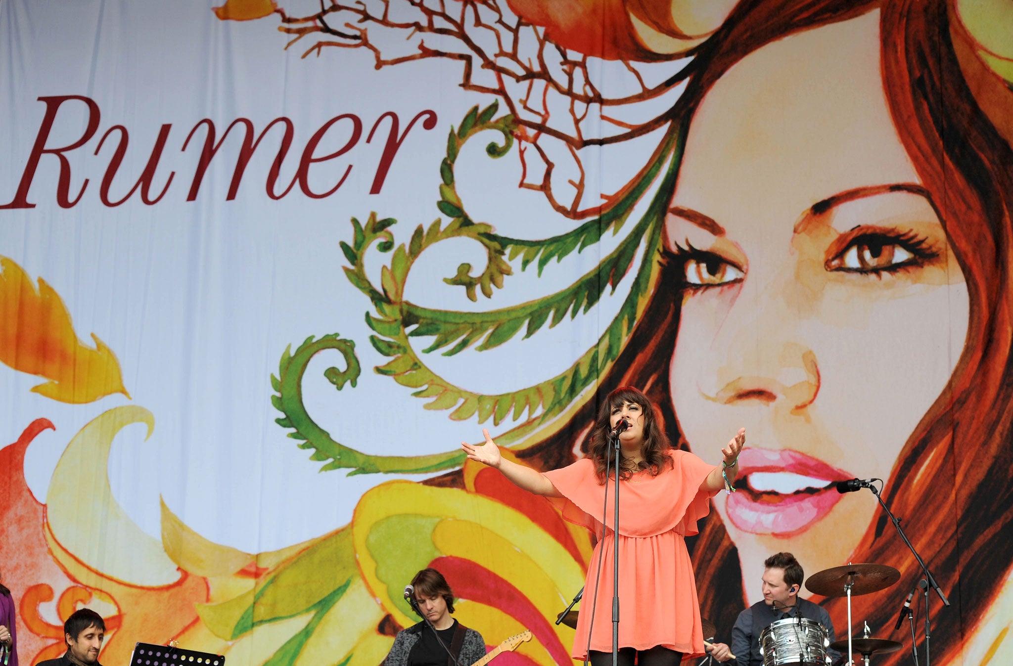 Rumer performing at Glastonbury in 2011