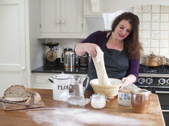 Baker Vanessa Kimbell  teaches at her Sourdough School in Northamptonshire