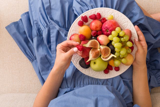 Child eating fruit