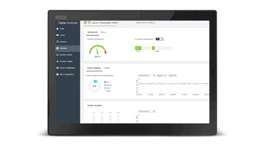 Lenovo XClarity Controller - Lenovo tablet featuring Lenovo XClarity Controller on display