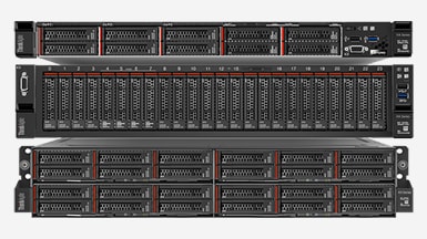 Lenovo ThinkAgile HX - front facing 3 stack