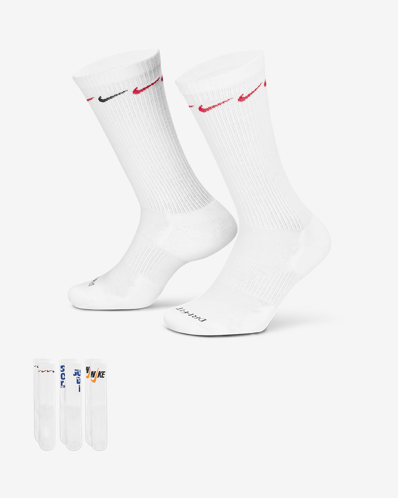 Nike Everyday Plus Cushioned Crew Socks (3 Pairs)