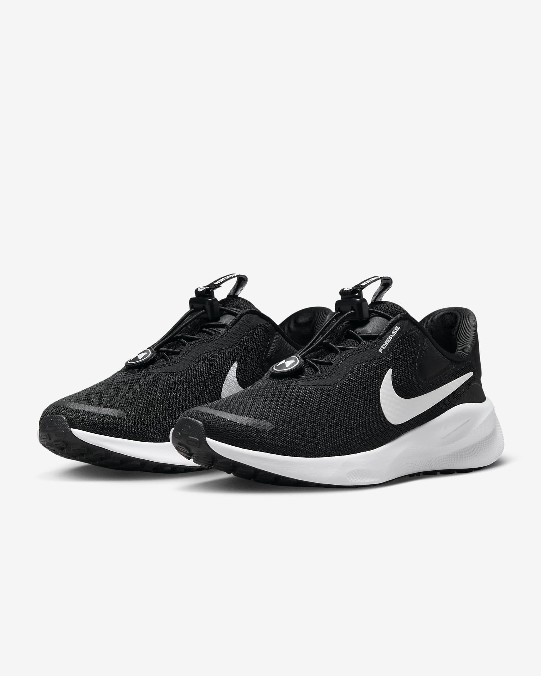 Chaussure de running sur route facile à mettre Nike Revolution 7 EasyOn pour femme - Noir/Blanc