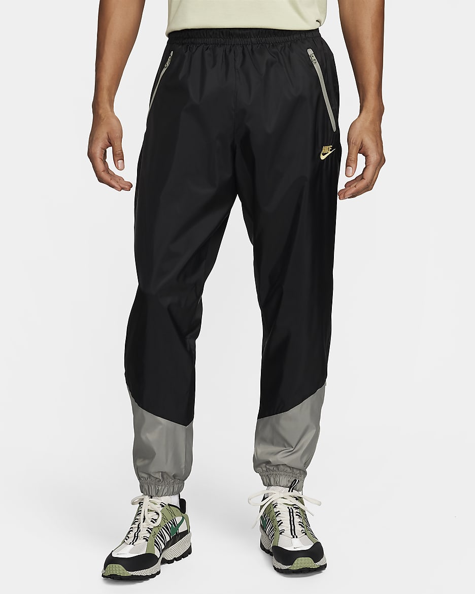 Nike Windrunner Men's Woven Lined Trousers - Black/Dark Stucco/Saturn Gold