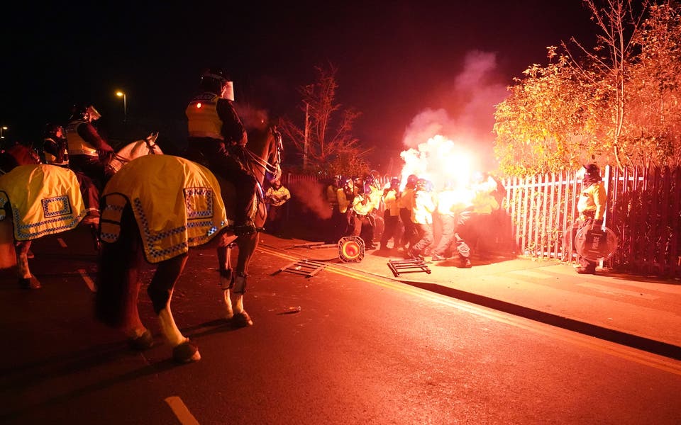 Police officers injured in ‘disgusting scenes’ at Aston Villa match