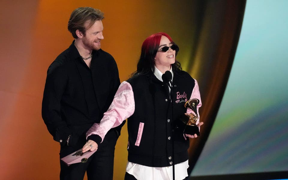 Billie Eilish praises Greta Gerwig as she scores top Grammy for Barbie ballad