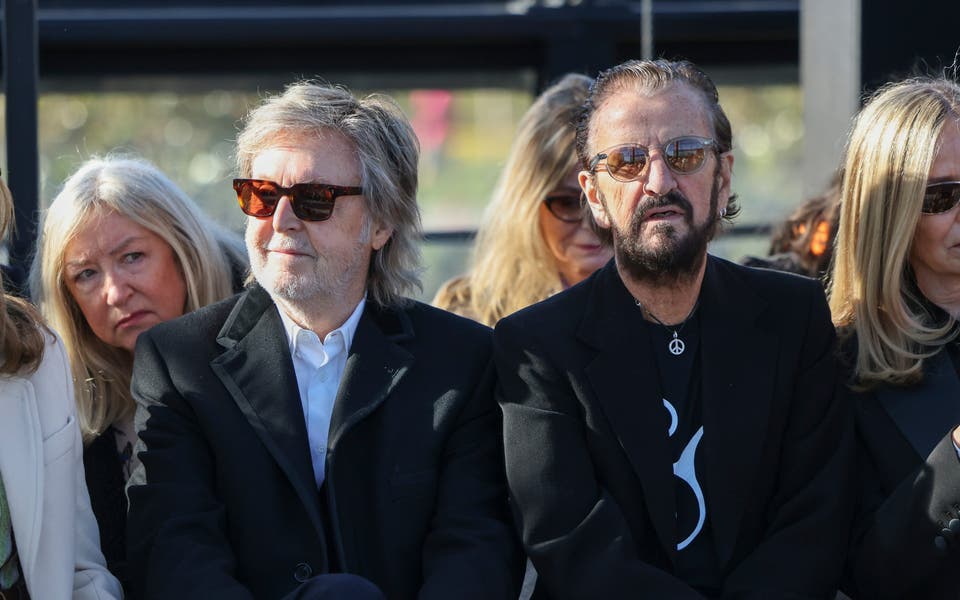 Paul McCartney & Ringo Starr sit front row at daughter's fashion show