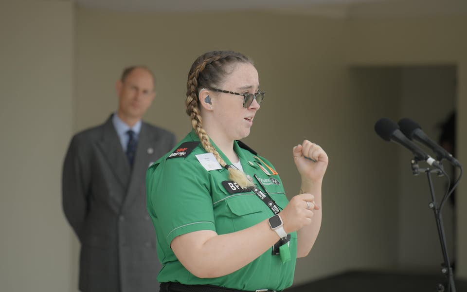 Deaf woman is first to deliver British Sign Language speech at Buckingham Palace