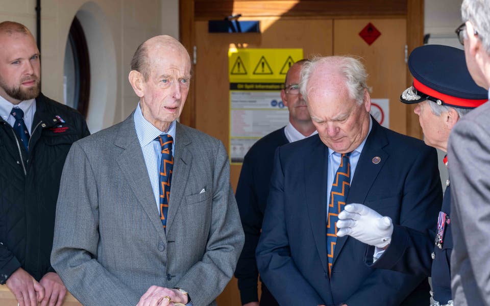 Duke of Kent pays tribute to crew members who died in 1970 lifeboat disaster