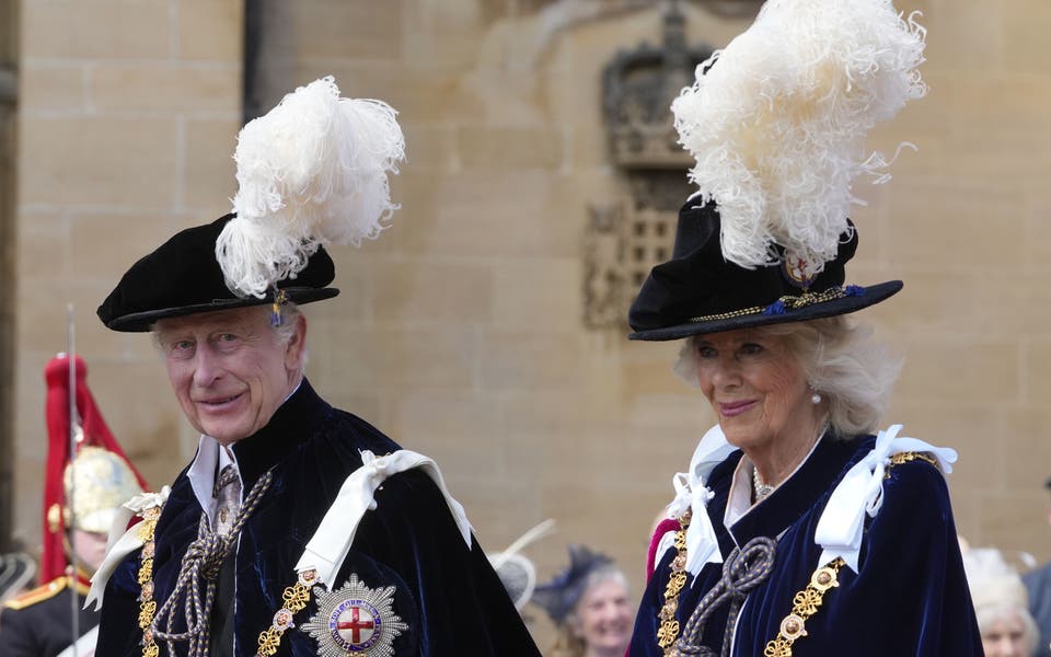 Charles and Camilla lead family at Order of the Garter celebrations