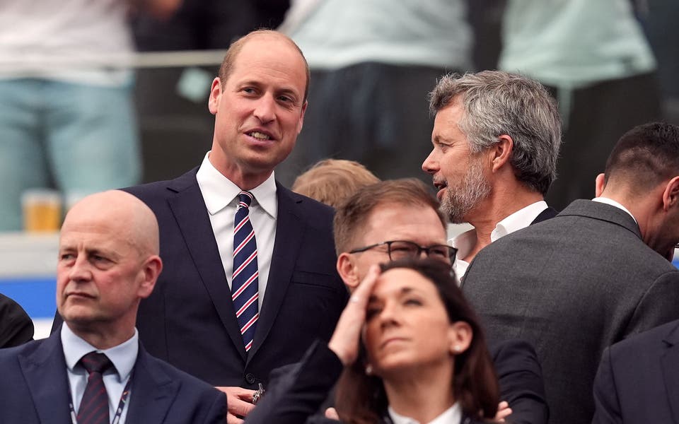 William celebrates 42nd birthday after watching England at Euros