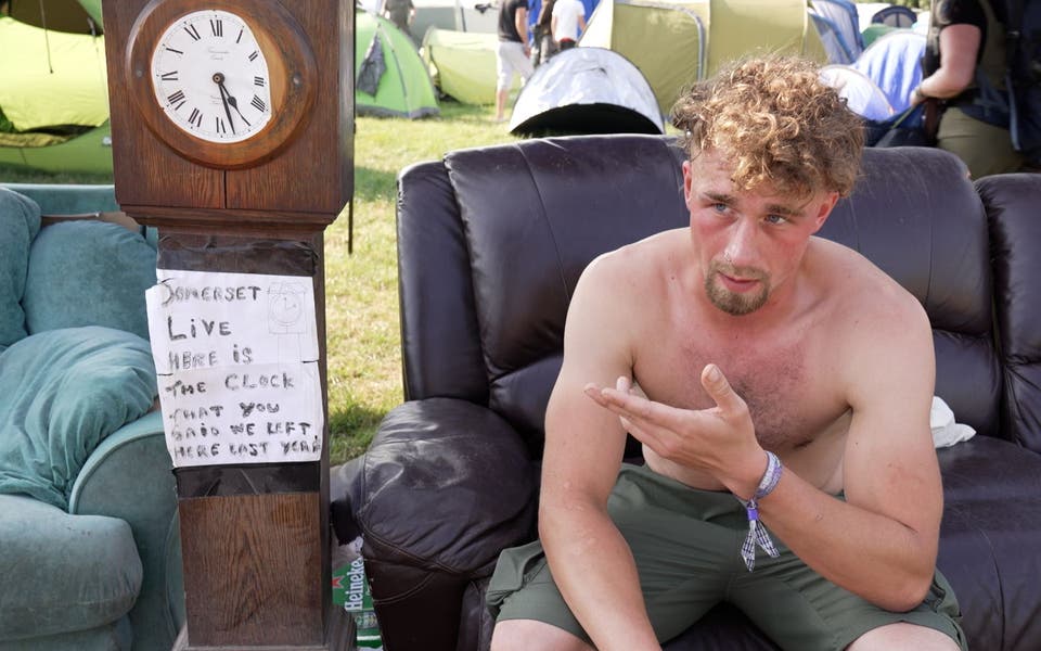 First fans through Glastonbury gates praise festival as ‘religious’ experience