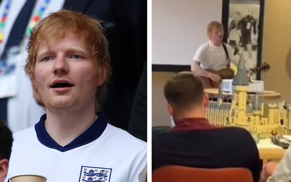 England fans criticise Ed Sheeran's 'depressing' private gig for team