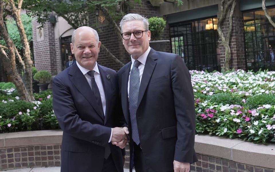 Starmer meets Scholz in first of diplomatic flurry of Nato meetings