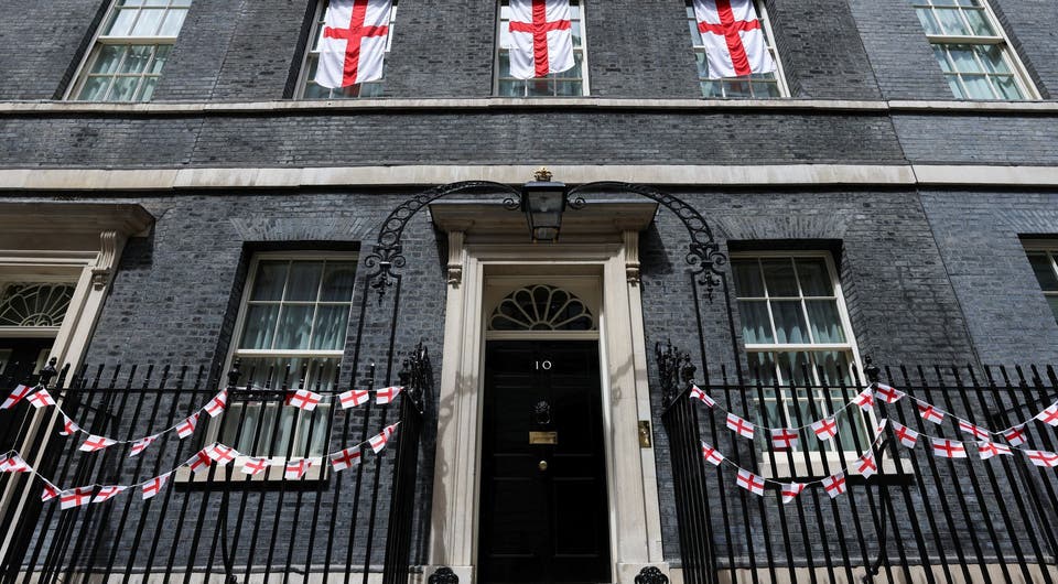 No 10 Downing Street decked out in England flags amid Euro 2024 fever