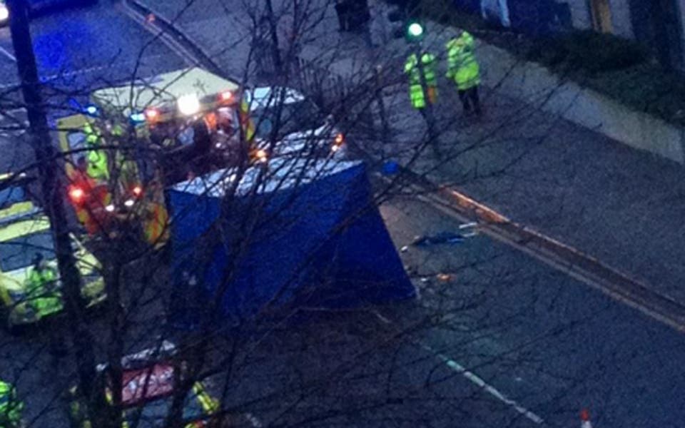 Pedestrian killed in car crash with two vehicles in north west London