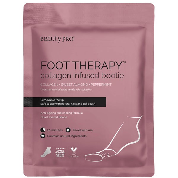 BEAUTYPRO Foot Therapy Collagen Infused Bootie with Removable Toe Tip (1 Pair)