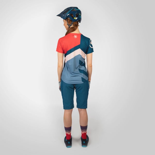 Women's SingleTrack Print Tee LTD - Pomegranate