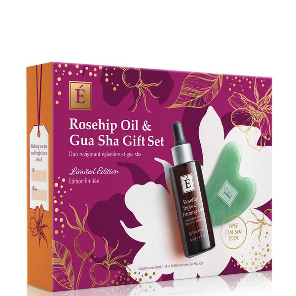 Eminence Rosehip Triple C+E Firming Oil and Gua Sha Gift Set