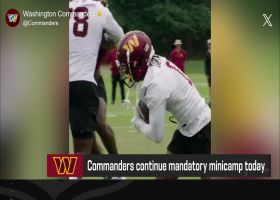 First look: Jayden Daniels pinpoints Jahan Dotson at Commanders minicamp practice