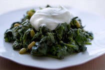 Middle Eastern Spinach with Spices and Yogurt