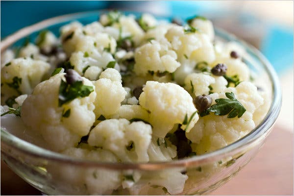 Cauliflower Salad With Capers, Parsley and Vinegar