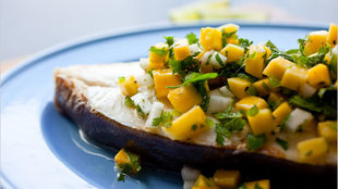 Image for Grilled Pacific Halibut With Mango Salsa