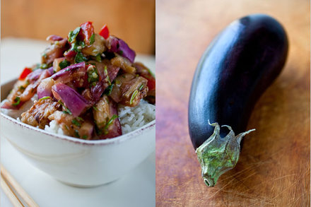 Image for Steamed Jasmine Rice With Grilled Eggplant Salad