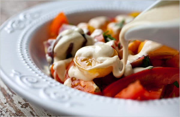 Tomato Salad With Turkish Tahini Dressing