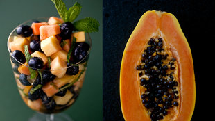 Image for Papaya and Blueberry Salad With Ginger-Lime Dressing