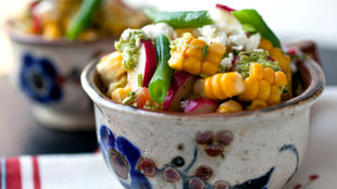 Image for Corn and Green Bean Salad With Tomatillo Dressing