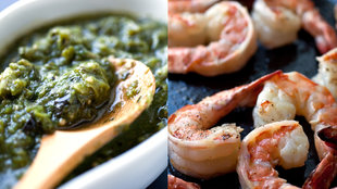 Image for Shrimp in Tomatillo and Herb Sauce