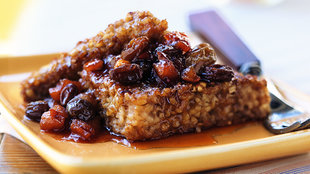 Image for Pan-Seared Oatmeal With Warm Fruit Compote and Cider Syrup