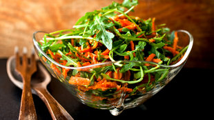 Image for Arugula and Carrot Salad With Walnuts and Cheese