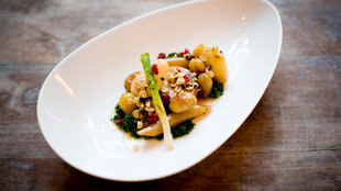 Image for Chestnut and Apple Casserole With Swiss Chard and Cranberry Granola