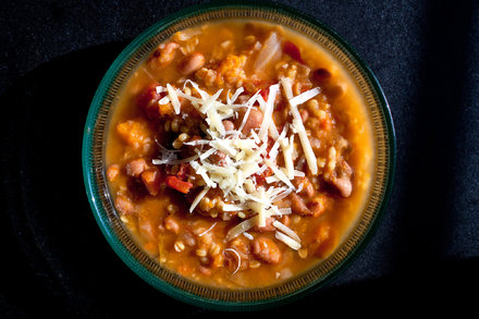 Image for Bean Soup With Cabbage, Winter Squash and Farro