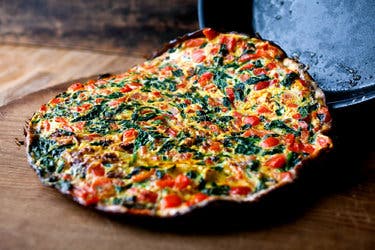 Spinach and Red Pepper Frittata