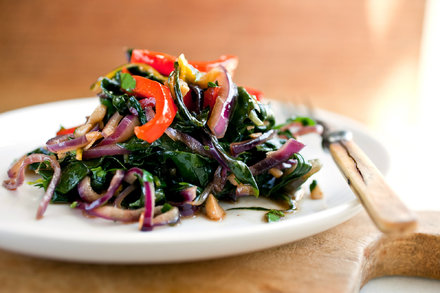 Image for Stir-Fried Swiss Chard and Red Peppers