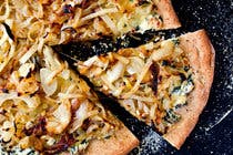 Pizza With Caramelized Onions, Ricotta and Chard