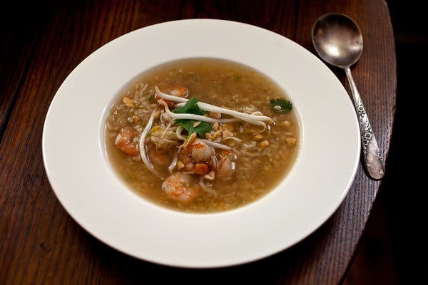 Shrimp and Brown Rice Soup