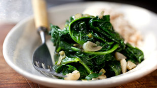 Image for Rice Bowl With Spinach or Pea Tendrils