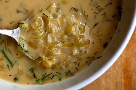 Chicken Soup With Leeks and Lemon