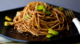 Image for Spaghetti With Fava Beans, Bread Crumbs and Marjoram