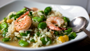 Image for Fresh Fava Bean and Shrimp Risotto